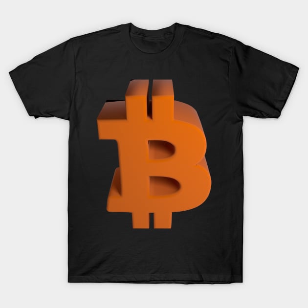 Bitcoin - 3D - Towel T-Shirt by 3DMe